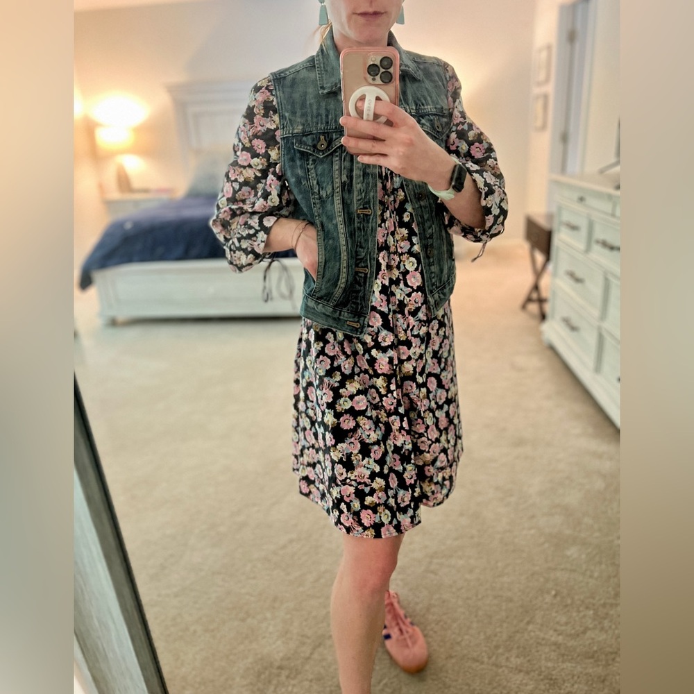 Madewell Medium Wash 100% Cotton Jean Vest Size XSmall - Picture 3 of 9